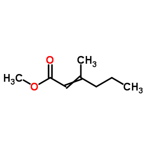 3-Methyl-2-hexenoic acid methyl ester Structure,50652-80-7Structure