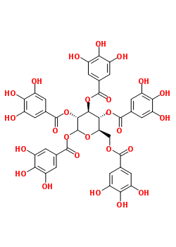 D-glucopyranose 1,2,3,4,6-pentakis(3,4,5-trihydroxybenzoate) Structure,50678-27-8Structure