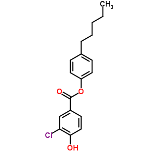 3-Chloro-4-hydroxybenzoic acid 4-pentylphenyl ester Structure,50687-70-2Structure