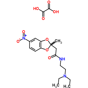 N-(2-二乙基氨基乙基)-2-甲基-5-硝基-1,3-苯并二氧杂环戊烯-2-乙酰胺结构式_50836-11-8结构式