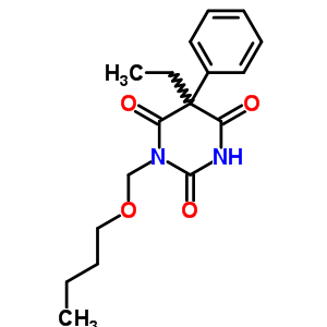 1-(Butoxymethyl)-5-ethyl-5-phenylbarbituric acid Structure,50884-84-9Structure