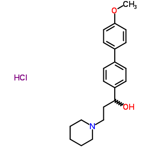 Alpha-(3-甲氧基-4-联苯基)-1-哌啶丙醇盐酸盐结构式_50910-27-5结构式