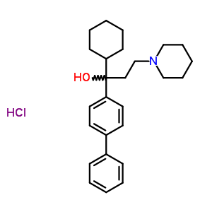 Alpha-(4-联苯)-alpha-环己基-1-哌啶丙醇盐酸盐结构式_50910-34-4结构式