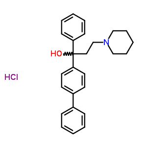 Alpha-(4-联苯基)-alpha-苯基-1-哌啶丙醇盐酸盐结构式_50910-35-5结构式