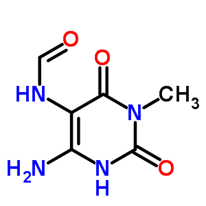 Formamide,n-(4-amino-1,2,3,6-tetrahydro-1-methyl-2,6-dioxo-5-pyrimidinyl)- Structure,50996-15-1Structure