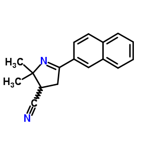 2H-pyrrole-3-carbonitrile,3,4-dihydro-2,2-dimethyl-5-(2-naphthalenyl)- Structure,51051-92-4Structure