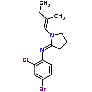 2-((4-溴-2-氯苯基)亚氨基)-1-(2-甲基-1-丁烯)-吡咯烷结构式_51170-82-2结构式