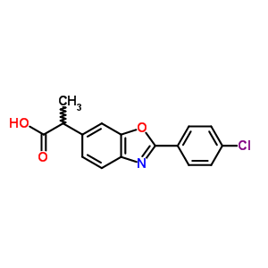 2-(4-Chlorophenyl)-α-methyl-6-benzoxazoleacetic acid Structure,51234-62-9Structure