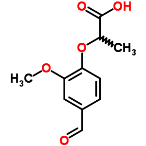 2-(4-Formyl-2-methoxyphenoxy)propanoic acid Structure,51264-79-0Structure