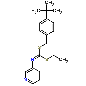 S-(4-(1,1-二甲基乙基)苯基)甲基 S-乙基 3-吡啶基二硫代甲亚氨酸酯结构式_51308-53-3结构式