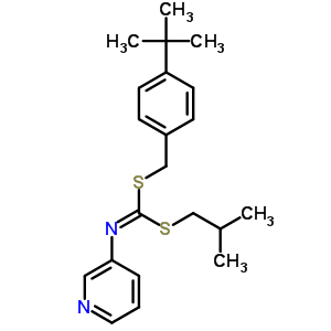 S-(4-(1,1-dimethylethyl)phenyl)methyl s-(2-methylpropyl) 3-pyridinylcarbonimidodithioate Structure,51308-55-5Structure