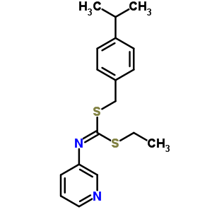 S-ethyl s-(4-(1-methylethyl)phenyl)methyl 3-pyridinylcarbonimidodithioate Structure,51308-73-7Structure