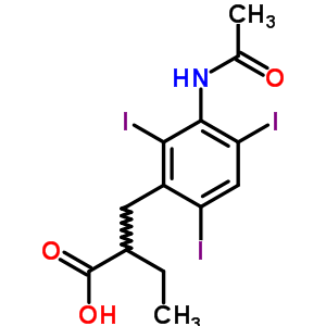 2-Ethyl-3-(3-acetylamino-2,4,6-triiodophenyl)propanoic acid Structure,51374-99-3Structure