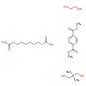 1,4-Benzenedicarboxylic acid, dimethyl ester, polymer with decanedioic acid, 2,2-dimethyl-1,3-propanediol and 1,2-ethanediol Structure,51382-28-6Structure