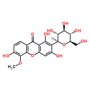 2-β-d-glucopyranosyl-1,3,6-trihydroxy-5-methoxy-9h-xanthen-9-one Structure,51419-56-8Structure