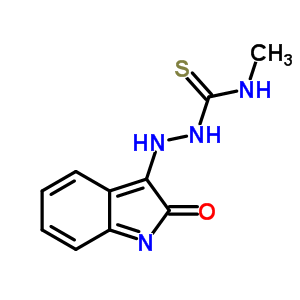 Hydrazinecarbothioamide,2-(1,2-dihydro-2-oxo-3h-indol-3-ylidene)-n-methyl- Structure,51449-14-0Structure