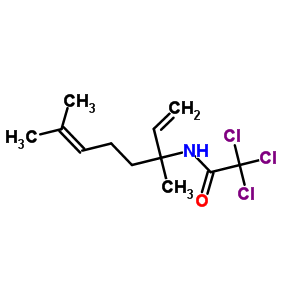 2,2,2-三氯-n-(1,5-二甲基-1-乙烯基-4-己烯)乙酰胺结构式_51479-78-8结构式