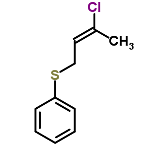 Benzene,[(3-chloro-2-buten-1-yl)thio]- Structure,51637-56-0Structure