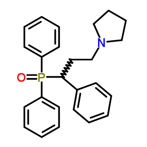 Diphenyl [α-[2-(1-pyrrolidinyl)ethyl ]benzyl ]phosphine oxide Structure,51713-15-6Structure