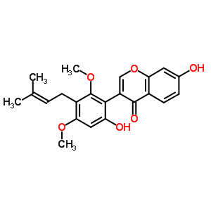 7-Hydroxy-3-[6-hydroxy-2,4-dimethoxy-3-(3-methyl-2-butenyl)phenyl ]-4h-1-benzopyran-4-one Structure,51847-92-8Structure