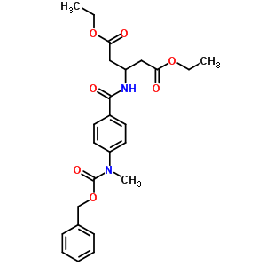 Diethyl 3-[[4-(methyl-phenylmethoxycarbonyl-amino)benzoyl]amino]pentanedioate Structure,51865-69-1Structure