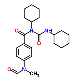 N-cyclohexyl-n-(cyclohexylcarbamoyl)-4-(formyl-methyl-amino)benzamide Structure,51865-86-2Structure