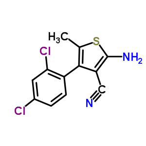 2-氨基-4-(2,4-二氯苯基)-5-甲基噻吩-3-甲腈结构式_519016-78-5结构式