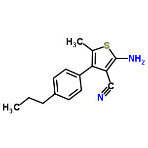 2-Amino-5-methyl-4-(4-propylphenyl)thiophene-3-carbonitrile Structure,519016-79-6Structure