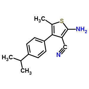 2-氨基-4-(4-异丙基苯基)-5-甲基噻吩-3-甲腈结构式_519016-80-9结构式