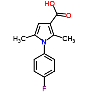 1-(4-氟苯基)-2,5-二甲基-1H-吡咯-3-羧酸结构式_519151-74-7结构式