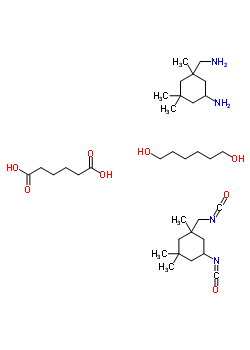 己二酸, 1,6-己烷二醇, 异佛尔酮二异氰酸酯, 异佛尔酮二胺聚合物结构式_52004-58-7结构式