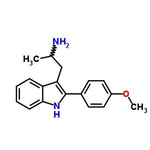 2-(P-甲氧基苯基)-α-甲基-1H-吲哚-3-乙胺结构式_52019-02-0结构式