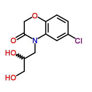 6-Chloro-4-(2,3-dihydroxypropyl )-2h-1,4-benzoxazin-3(4h)-one Structure,52042-27-0Structure