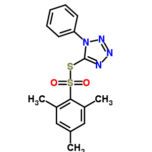 1-苯基-5-(2,4,6-三甲基苯基)磺酰基磺酰基-四唑结构式_52065-87-9结构式