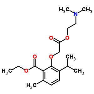 (2-Ethoxycarbonyl -6-isopropyl -3-methylphenoxy)acetic acid 2-(dimethylamino)ethyl ester Structure,52073-13-9Structure