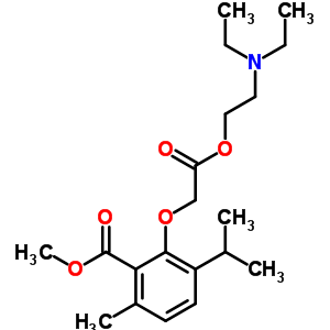 (6-Isopropyl -2-methoxycarbonyl -3-methylphenoxy)acetic acid 2-(diethylamino)ethyl ester Structure,52073-15-1Structure