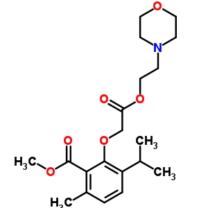 (6-Isopropyl -2-methoxycarbonyl -3-methylphenoxy)acetic acid 2-morpholinoethyl ester Structure,52073-17-3Structure