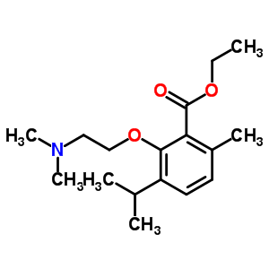 3-[2-(Dimethylamino)ethoxy]-p-cymene-2-carboxylic acid ethyl ester Structure,52073-23-1Structure