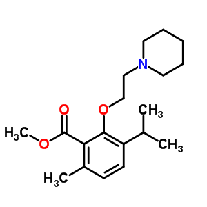 3-(2-哌啶乙氧基)-p-异丙基苯-2-羧酸甲酯结构式_52073-26-4结构式