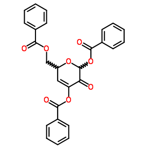 2H-pyran-3(6h)-one,2,4-bis(benzoyloxy)-6-[(benzoyloxy)methyl]-, (2r-trans)-(9ci) Structure,52080-38-3Structure