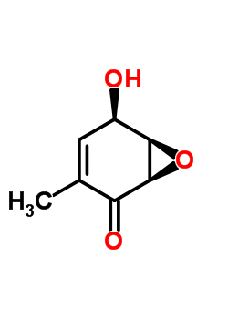 (1R,6r)-5-羟基-3-甲基-7-噁双环[4.1.0]-3-庚烯-2-酮结构式_52146-62-0结构式