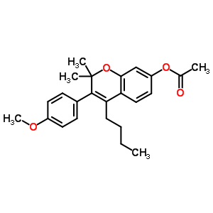 4-丁基-3-(4-甲氧基苯基)-2,2-二甲基-2H-1-苯并吡喃-7-醇 7-乙酸酯结构式_5218-95-1结构式