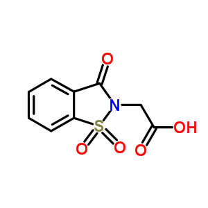 (1,1-二氧化-3-氧代-1,2-苯异噻唑-2(3h)-基)乙酸结构式_52188-11-1结构式