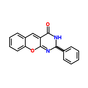 2,3-二氢-2-苯基-4H-[1]苯并吡喃并[2,3-d]嘧啶-4-酮结构式_52218-08-3结构式