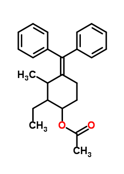 4-(二苯基亚甲基)-2-乙基-3-甲基环己醇 乙酸酯结构式_52236-34-7结构式