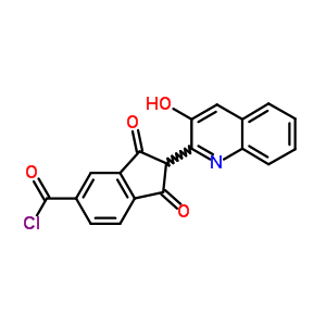 2-(3-Hydroxy-2-quinolyl)-1,3-dioxoindane-5-carbonyl chloride Structure,52237-05-5Structure