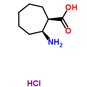 (1R,2s)-(-)-2-氨基环庚烷羧酸盐酸盐结构式_522644-07-1结构式