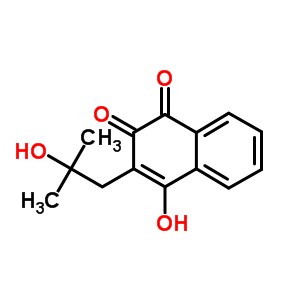 4-Hydroxy-3-(2-hydroxy-2-methyl-propyl)naphthalene-1,2-dione Structure,52436-89-2Structure