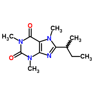 8-丁烷-2-基-1,3,7-三甲基-嘌呤-2,6-二酮结构式_52482-62-9结构式