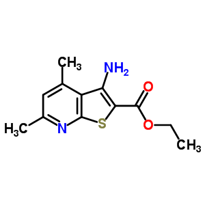 3-氨基-4,6-二甲基噻吩并[2,3-b]吡啶-2-羧酸乙酯结构式_52505-56-3结构式